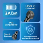شارژر فندکی فست شارژ 60 واتی فیلیپس مدل Philips Car Charger DLP5522 | DLP5522 - Image 2