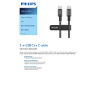 کابل شارژ Type-Cفیلیپس مدل DLC7060C طول 1.2 متر | Philips DLC7060C - Image 5