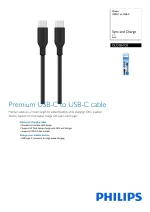کابل شارژ دو سر Type-Cفیلیپس مدل DLC4561C طول 2 متر | Philips DLC4561C - Image 3